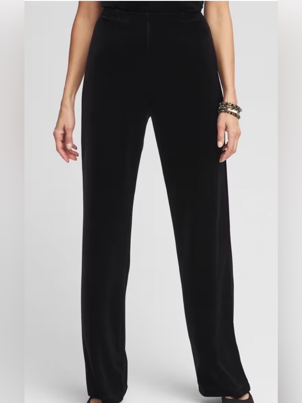 Chico’s Travelers Velvet No Tummy Pants in Black - Size 3 (XL - 16-18)